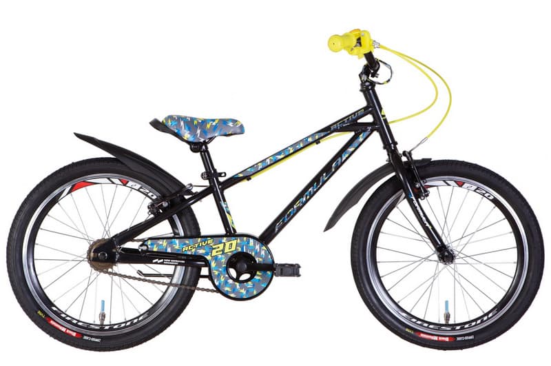 Велосипед 20" FORMULA ACTIVE чорний, LED-ковпачок OPS-FRK-20-164-20
