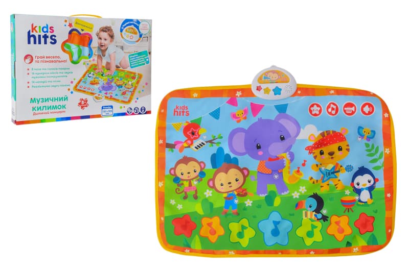 Килимок музичний KH04-001 "Дитячий концерт" в коробці р.38x26x4 см KidsHits