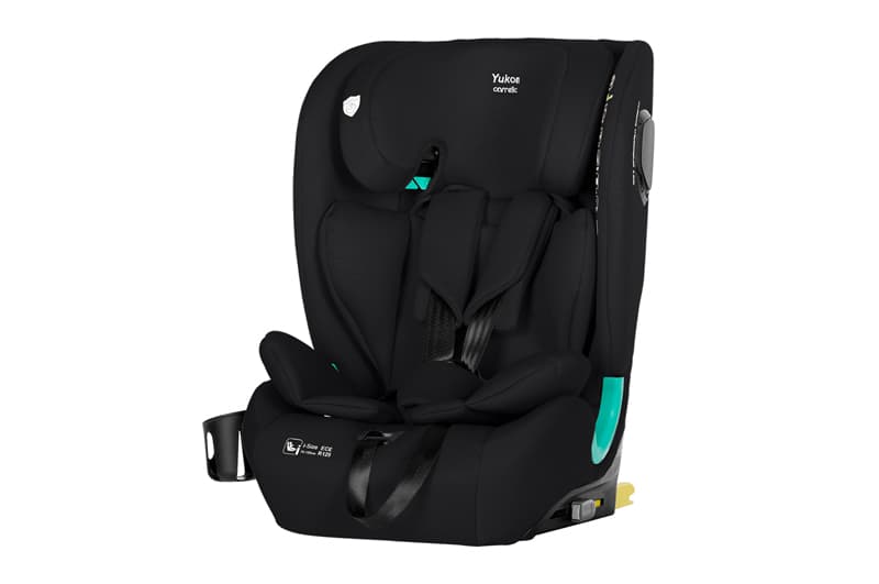 Автокрісло CRL-15808 "Yukon" Midnight Black i-Size 76-150см ISOFIX з нахилом + підсклянник CARRELLO