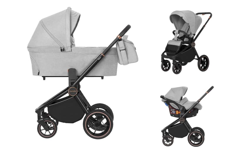 Коляска універсальна CARRELLO Epica/G CRL-8511/1 (3in1) Silver Grey