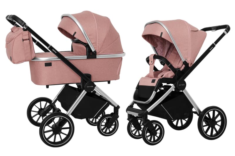 Коляска универсальна CARRELLO Optima CRL-6503 (2in1) Hot Pink льон
