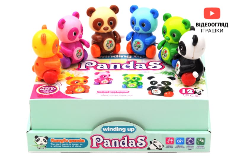 Іграшка заводна 6626 "Панда" в дисплеї 12 шт. р.28x20x8,5 см YG Toys