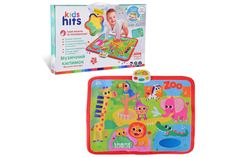 Килимок музичний KH05/002 "Веселий зоопарк" в коробці р.48x31x6 см KidsHits