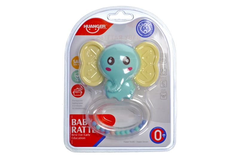 Брязкальце HE0161 "Слоник" на блістері р.17,8x13,6 см YG Toys