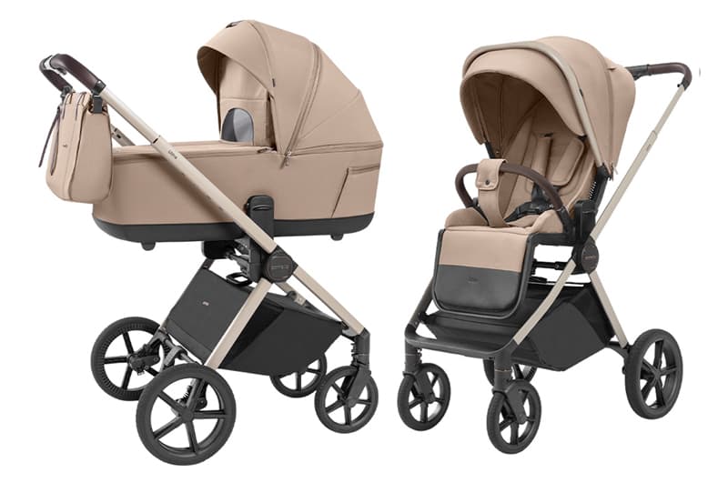 Коляска універсальна CRL-6527 "Ultra" Floral Beige 2в1 CARRELLO