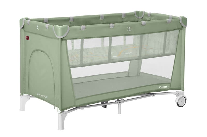 Манеж CRL-18102 Piccolo+ Mint Green з подвійним дном CARRELLO