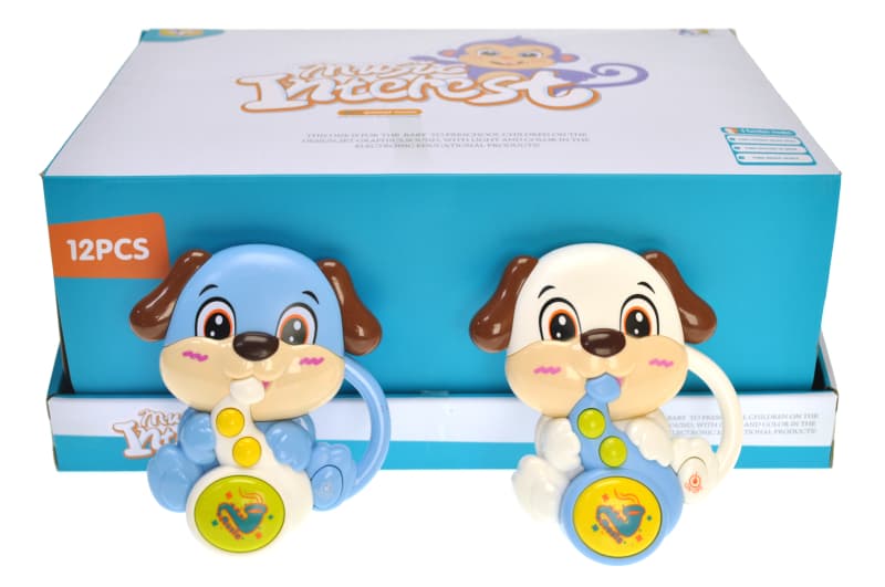 Брязкальце 855-56A "Собачка" на батарейках, в дисплеї 12 шт. YG Toys