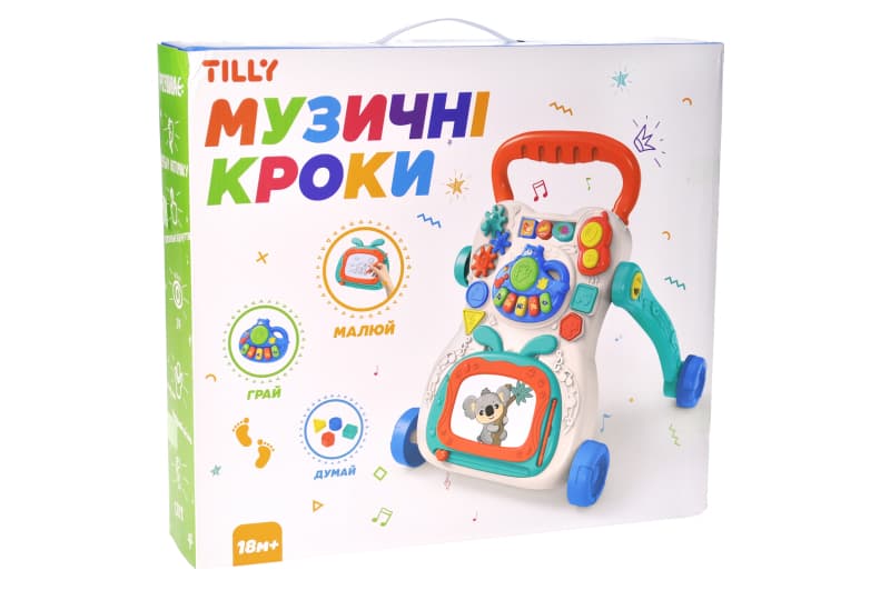 Каталка UA668-133 ''Перші кроки: Музичні кроки'' багатофункціональна, музична, зі світлом, в коробці р.45x10x40 см TILLY