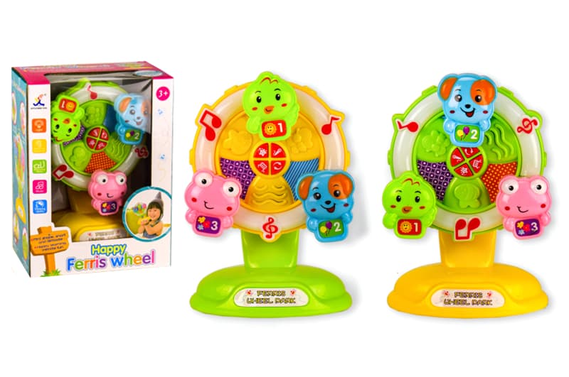Брязкальце на липучці 8008 батарейки, музика, 2 кольори, в коробці 17*11,5*22,5 см