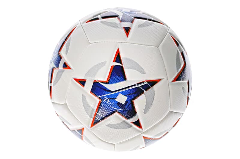 М'яч футбольний 6189-88 "UCL" білий з синіми зірками 5"