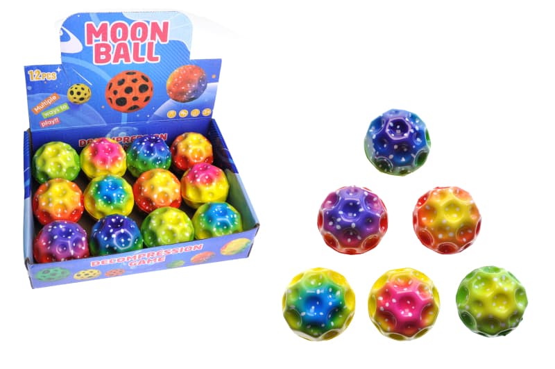 Стрибучий м'яч Gravity Ball зі світлом, в блоці 12шт 131 р. 29*7*21см