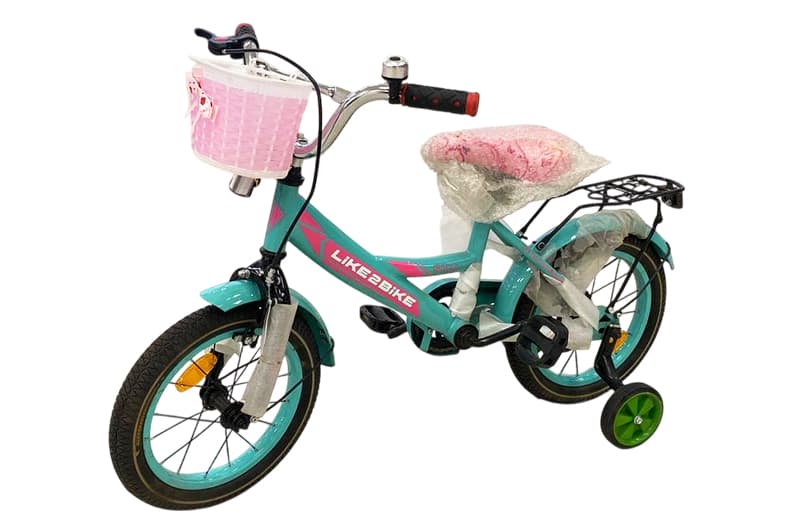 Велосипед дитячий 2-х колісний 14'' 211409 Like2bike Jolly, бірюза, рама сталь, з дзвінком, ручні гальма
