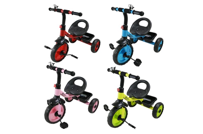 Велосипед 3-х колісний TR2501 колеса 10'' та 8'' з кошиком, 4 кольори