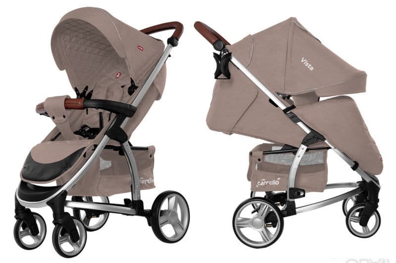 Коляска прогулянкова CARRELLO Vista Stone Beige в льоні CRL-8505