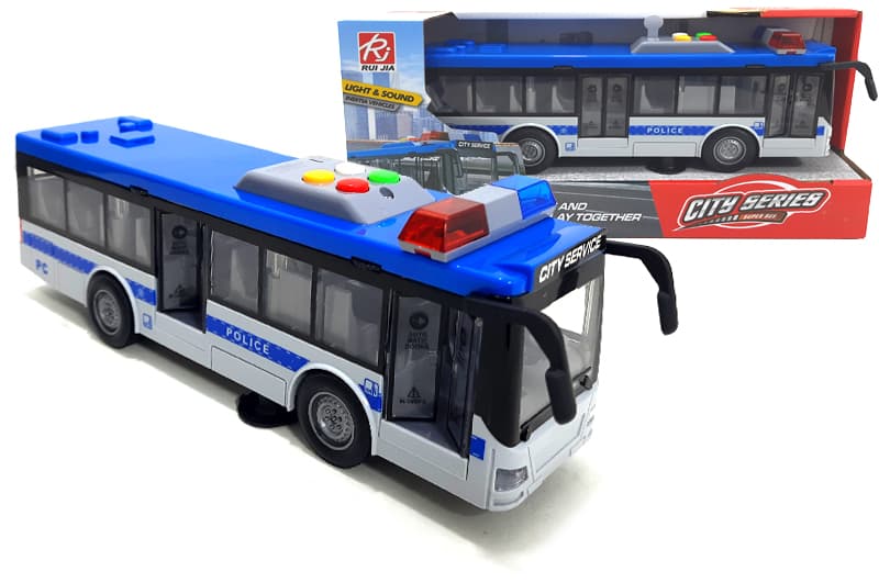 Автобус інерційний, озвучений, зі світлом, в коробці RJ5513A р.27,3*8,3*9,6см