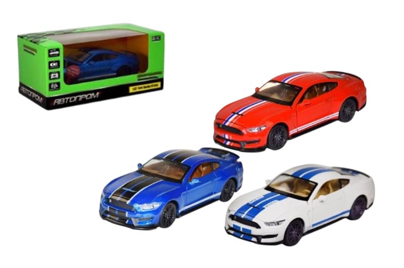 Машина металева 10021 5" Ford Shelby GT350, відкриваються двері, у коробці 16,5x7x8 см АВТОПРОМ