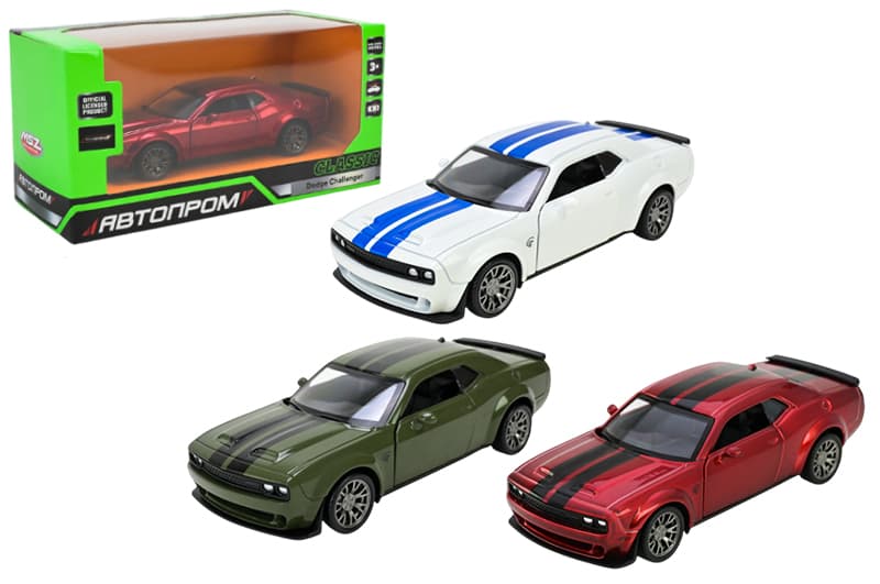 Машина металева 10008  5" Dodge Challenger, відкриваються двері, у коробці 16,5x7x8 см АВТОПРОМ