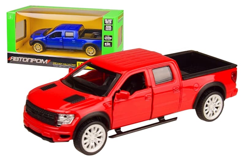 Машина металева 4318 "АВТОПРОМ",1:52 FORD F-150, 2 кольори, відкриваються двері, коробка 14,5*6,5*7