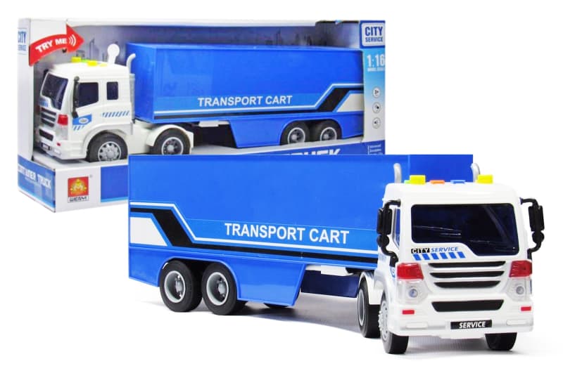 Вантажівка інерційна, озвучена, зі світлом, в коробці WY576B р.42*12*19см.