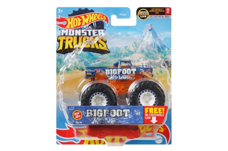 Базова машинка-позашляховик FYJ44 1:64 серії «Monster Trucks» (в ас.) Hot Wheels