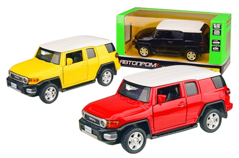 Машина металева 4305 1: 43 TOYOTA FJ CRUISER, 3 кольори, відкриваються .двері, в коробці 14,5x6,5x7 см АВТОПРОМ
