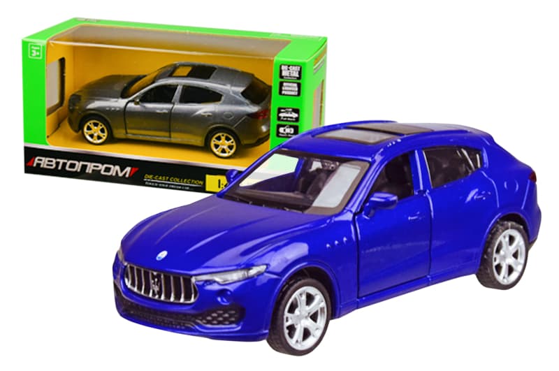 Машина металева 4321 "Maserati Levante SUV" 1:43, 2 кольори, відкриваються двері, в коробці р.14,5х6,5х7 см Автопром