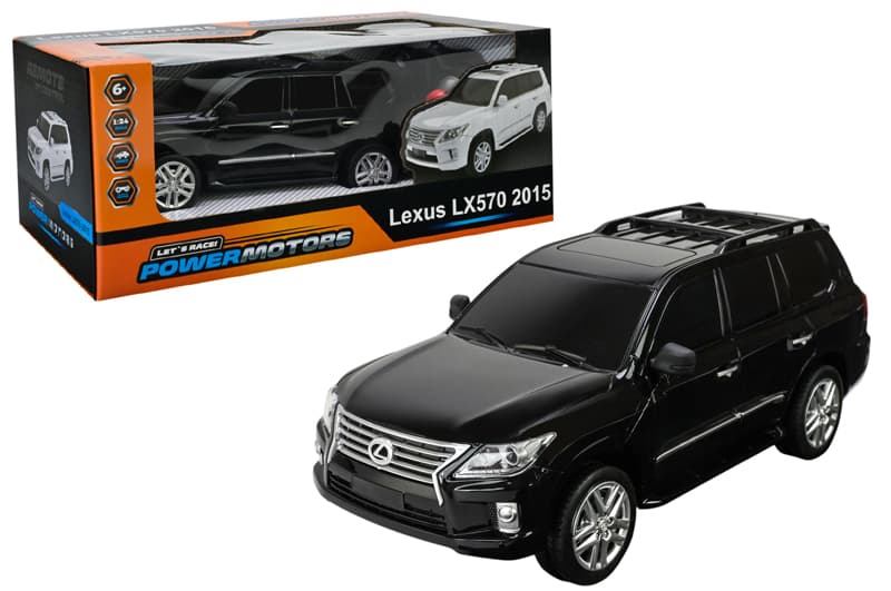 Машина на радіокеруванні PM2406BLACK "POWERMOTORS",1:24 LEXUS LX570,чорний колір, світло, акумулятор, коробка р.26,5x14x10,5см.