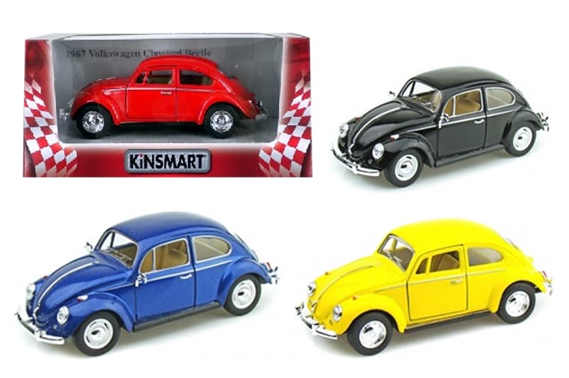 Модель легкова VOLKSWAGEN BEETLE (1967) 5'' KT5057W CLASSIC метал.інерц.відкр.дв.4 кольори