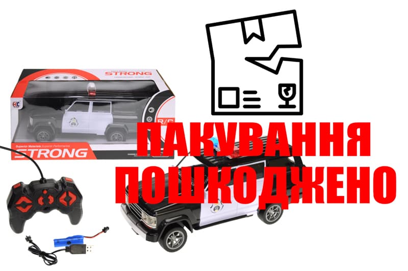 OUTLET Машина на радіокеруванні HC1908C "Поліція" акумулятор, в коробці р.45x16,8x21см