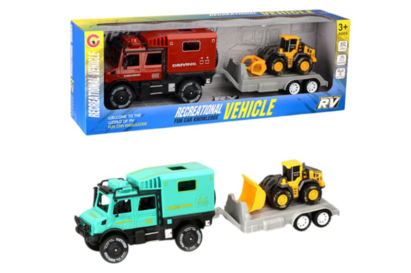 Автовоз 9892-11 інерційний, з трактором, в коробці р.41x9x14,5 см YG Toys