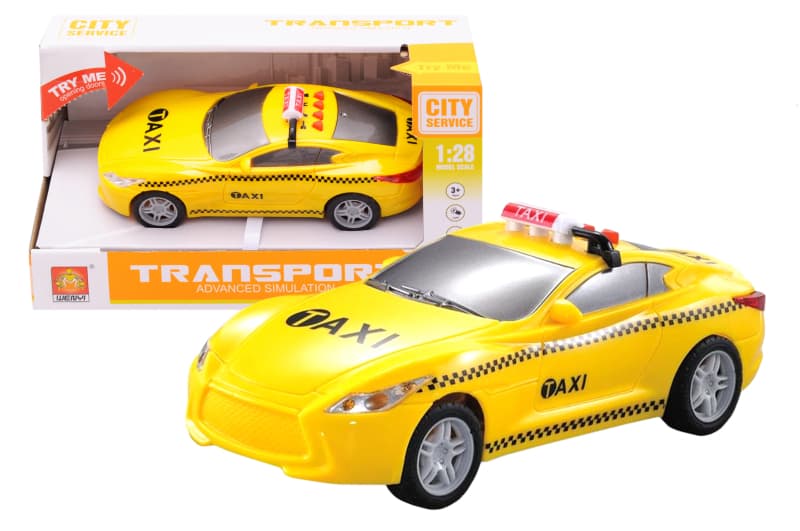 Машина "Таксі" інерційна озвучена зі світлом в коробці WY630C р.22*9,5*12 см