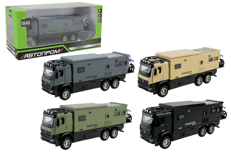 Машина металева AP74241 Mercedes Benz Motorhome (Navigator F),1:24, батарейка, світло, звук, відкриваються двері,коробка р.28x10,6x13см АВТОПРОМ