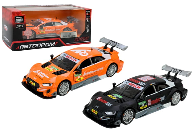 Машина металева 68448 1:32 Audi RS 5 DTM, 2 кольори, світло, звук, в коробці 18x9x8 см АВТОПРОМ