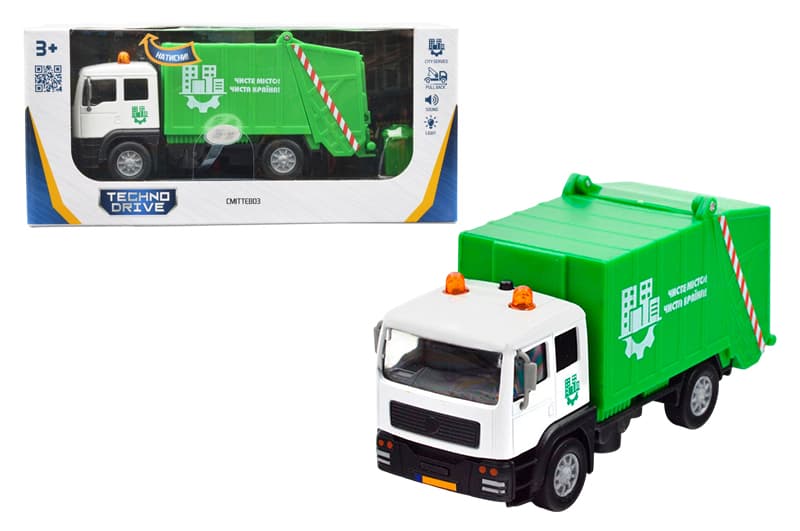 Машина сміттєвоз 510705.270 зі світлом і звуком, в коробці TECHNODRIVE