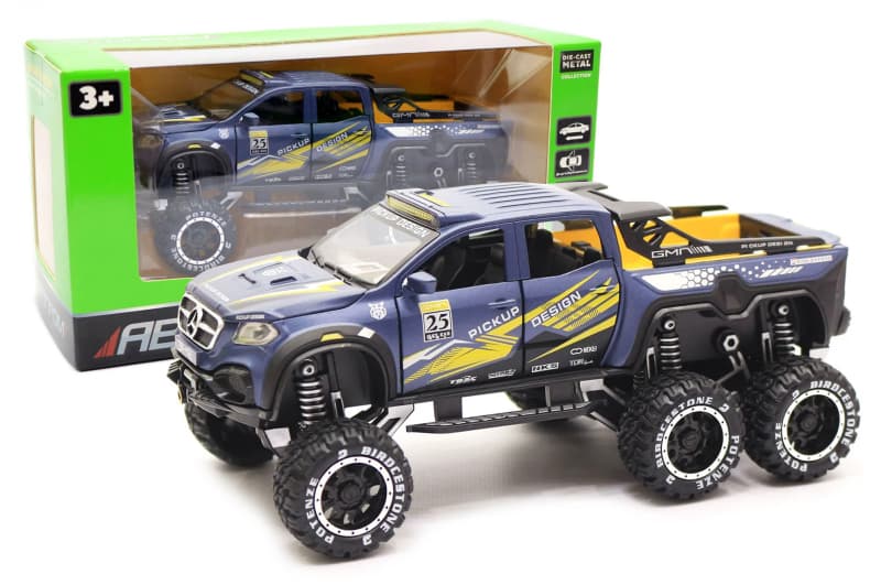 Машина металева 7586 "Автопром" 1:28 Mersedes, 3 кольори, на батарейках: світло і звук, відкрив. двері, капот, багажник, в коробці 26*11,5*13 см