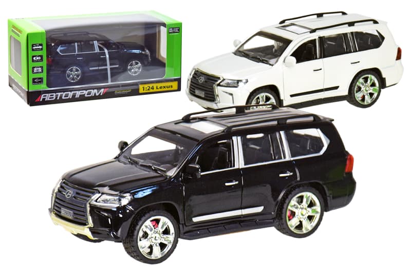 Машина металева 7663 Автопром, 1:24 Lexus, 2 кольори, на батар.: звук і світло, двері відкриваються, в коробці 24,5*11*11 см