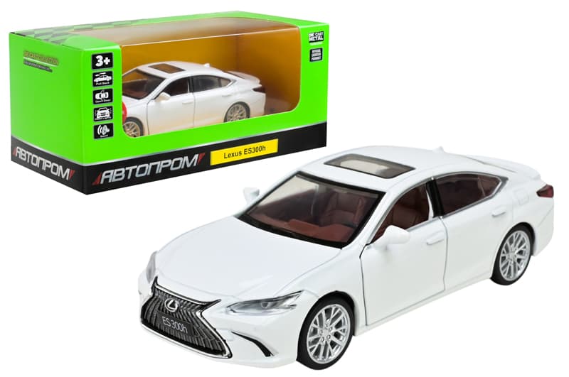 Машина металева 68713 1:35 "Lexus ES300h", на батарейки, світло, звук, відкриваються двері, коробка 18x9x8 см АВТОПРОМ