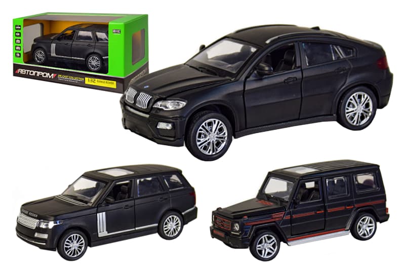 Машина металева 7860 "Автопром",1:32-36,3 види, батарейки, свтло, звук, відкриваються двері, капо