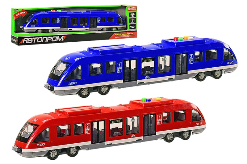 Електропотяг 7957 "Автопром" на батарейках.: музика і світло, в коробці 50*9,5*13,5 см