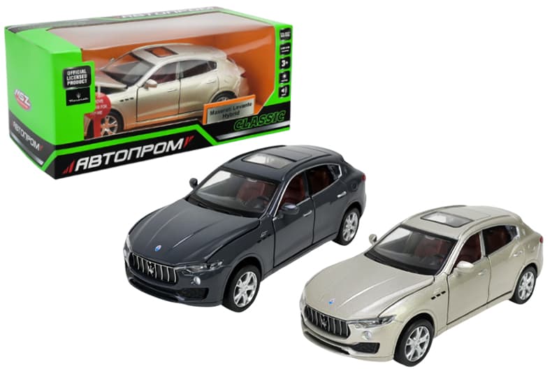 Машина металева 68398 1:32 Maserati Levante SUV, на батарейки, світло, звук, відчиняються двері, коробка АВТОПРОМ