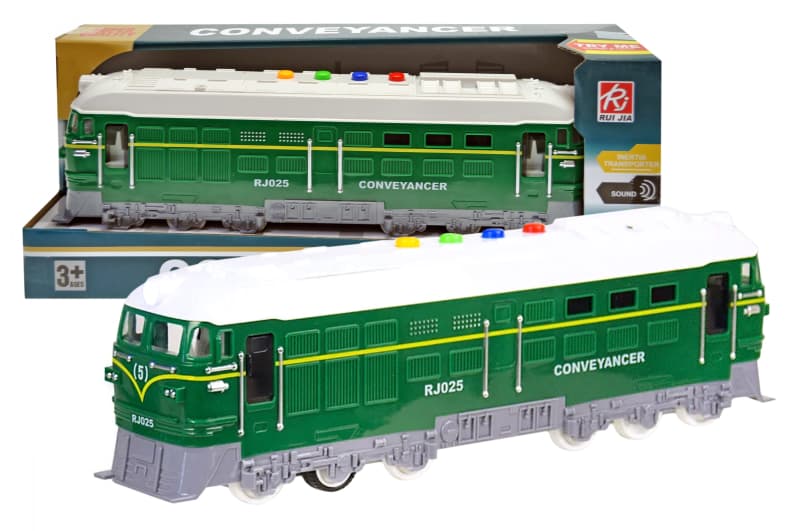 Потяг інерційний, озвучений, зі світлом, в коробці RJ025 р.40,5*11,5*15,5см.