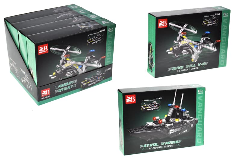 Конструктор 9025 "Морська техніка" в дисплеї 4 шт. р.26x5,5x19 см YG Toys