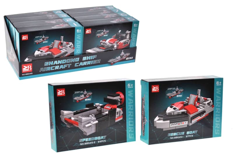 Конструктор 88045 "Морська техніка" в дисплеї 8 шт. р.19x4,3x14,2 см YG Toys