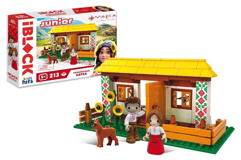 Конструктор Kids hits IBLOCK JUNIOR МАВКА 213 деталей, 2 фігурки, наліпки, татуювання PL-921-521 коробка 37,5*26*6 см