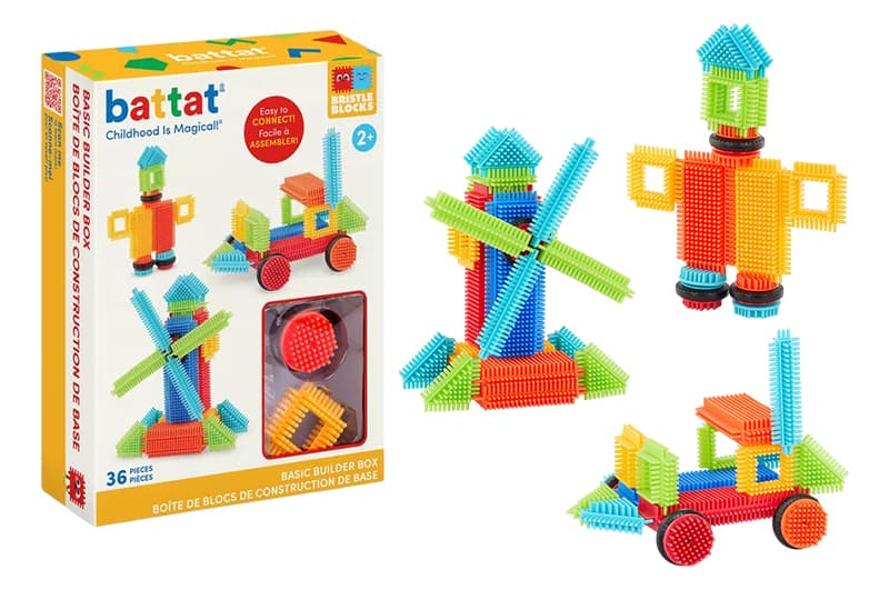 Конструктор серії Bristle Blocks - БУДІВЕЛЬНИК (36 деталей у коробці) Battat Lite BT3099Z