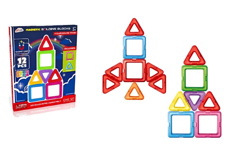 Конструктор магнітний MAGNETIC 3366-25 12 деталей, 2 види, коробка 28*2,2*23,1 см