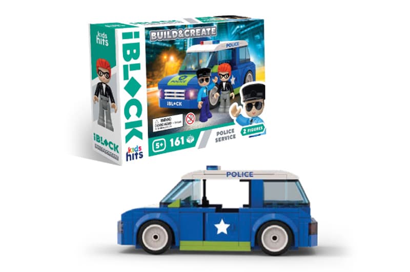 Конструктор Kids hits IBLOCK JUNIOR KH17/001/2 161дет., Поліція, коробка 24*16*6 см