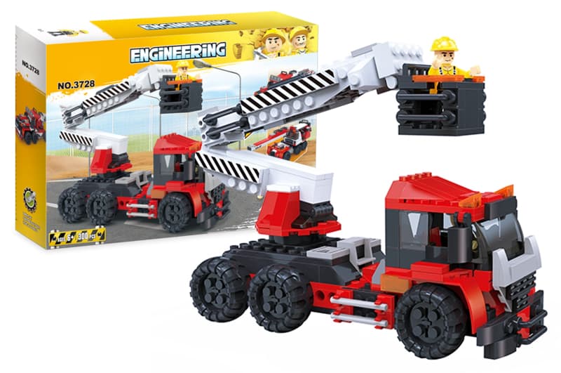 Конструктор "COGO" "Кран" 300дет 3728 р.39,5*26,5*7см