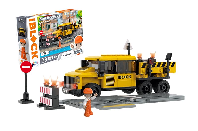 Конструктор Kids hits IBLOCK JUNIOR  KH53/003/3  185 дет, коробка 32*5*21,5 см