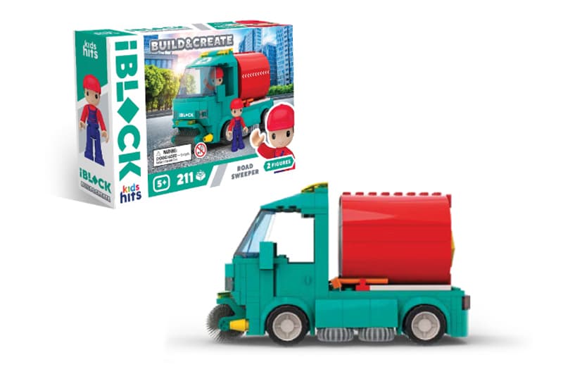 Конструктор Kids hits IBLOCK JUNIOR KH17/005/3 211 деталей Прибиральник доріг короб. 24*16*6см